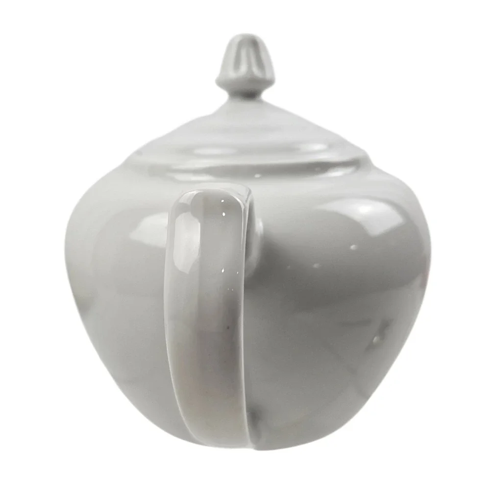BIA Cordon Bleu White Porcelain Teapot with Lid Made in Brazil Classic Glossy